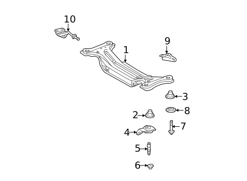 Suspension Mounting for 2006 Toyota Highlander #1