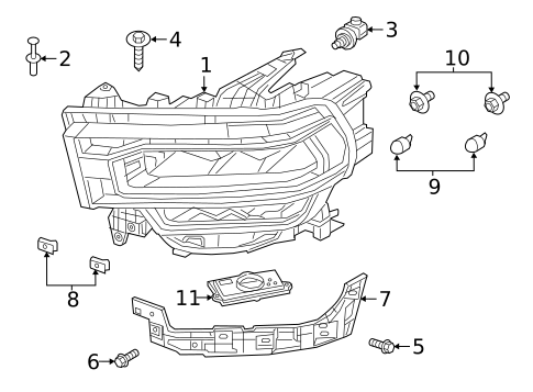 Headlamp Components for 2022 Ram 3500 #2