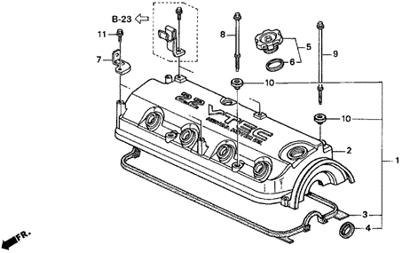Cylinder Head Cover (1) for 1998 Acura CL #0