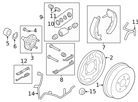 Rear Brakes for 2008 Mercury Mariner #0