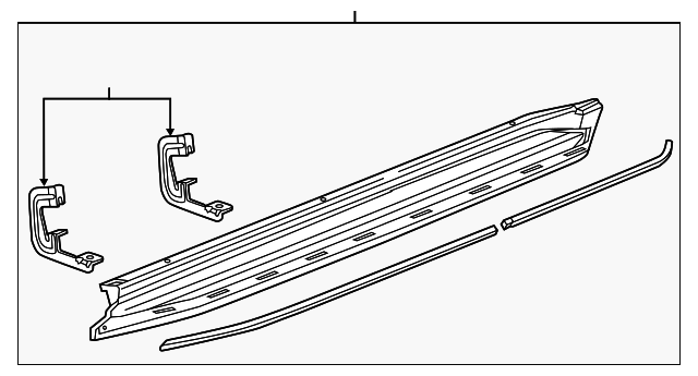 2015-2020 GM Bright Chrome Passenger Side Running Board 22813703 GM ...