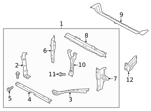 Radiator Support for 2017 Subaru Crosstrek #0