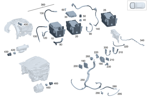 Battery, Starter and Alternator Line for 2025 Mercedes-Benz SL43 AMG #0