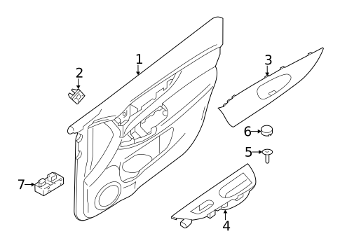 Interior Trim - Rear Door for 2020 Nissan Rogue #0