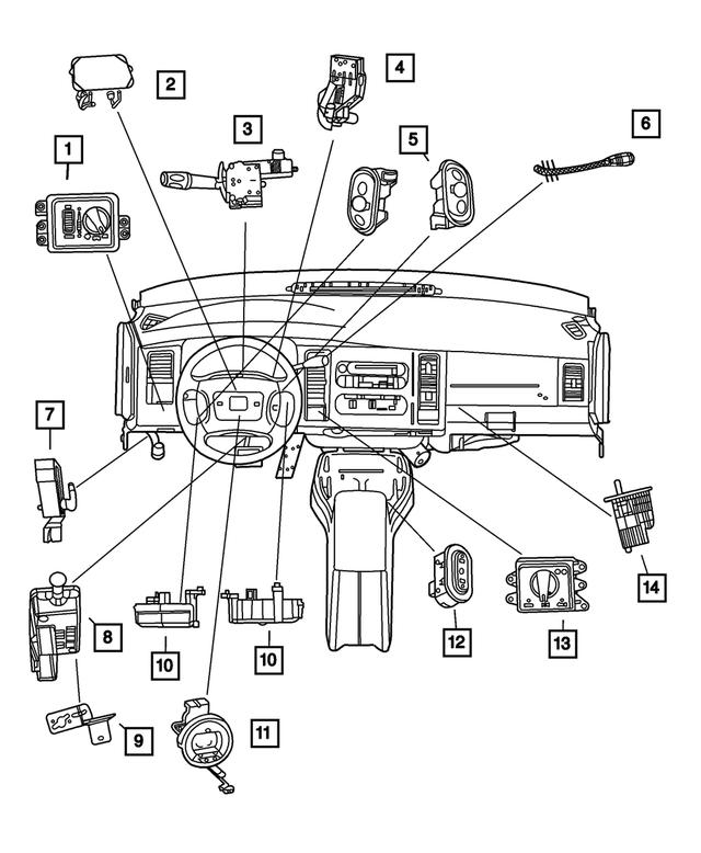 56045534AF - Electrical: Headlamp Switch for Mopar Image