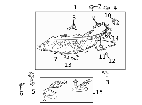 Headlamp Components for 2007 Mitsubishi Outlander #0