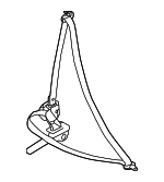 888434RA8A - : Center Belt Assembly for Nissan: Maxima Image