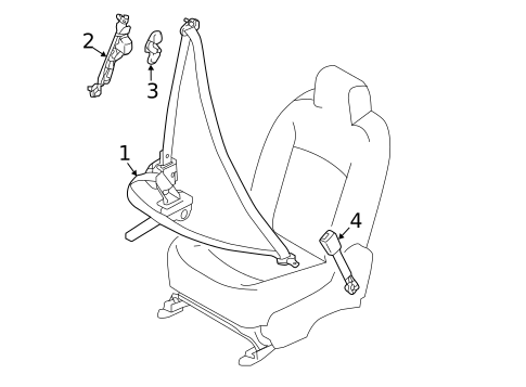 Seat Belt for 2021 Nissan Maxima #0