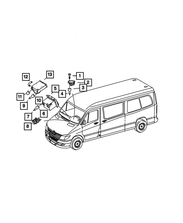 68010542AA - Electrical: Center Speaker for Dodge: Sprinter 2500, Sprinter 3500 Image