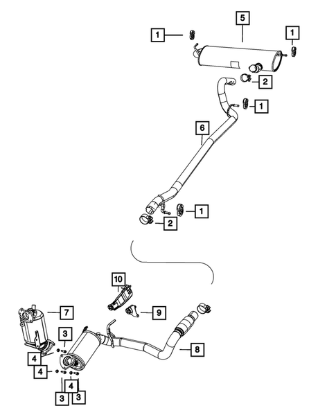 Exhaust System for 2011 Jeep Wrangler #2