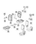 6DG471X9AF - : Second Row Headrest, Right for Chrysler: Pacifica Image