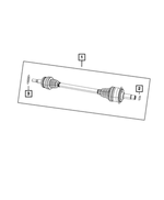 68258859AB - Rear Wheel Drive; Differential and Drive Line: Axle Half Shaft, Right &amp; Left for Mopar Image