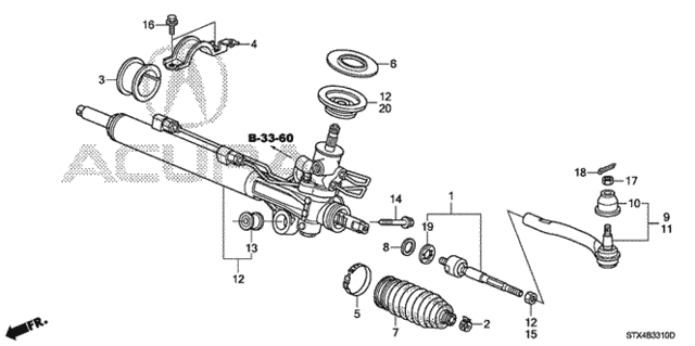 P.S. Gear Box for 2012 Acura MDX #0