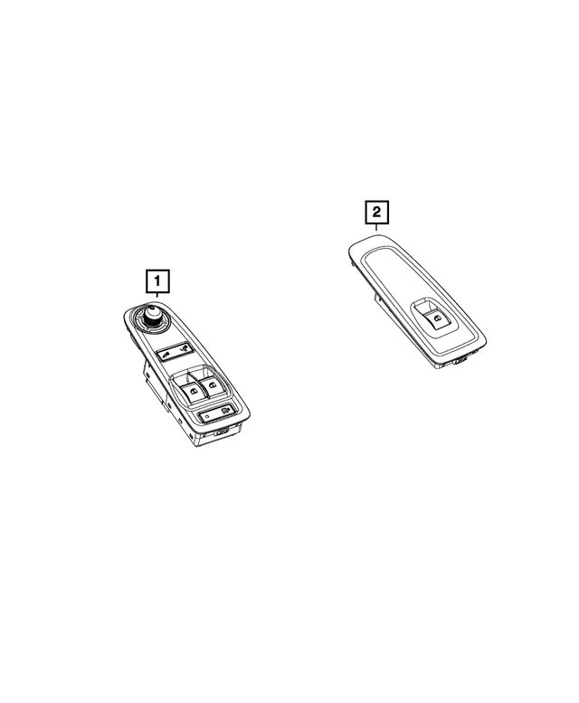 7EP01JXWAA - Electrical: Front Door Switch And Bezel for Ram: ProMaster 1500, ProMaster 2500, ProMaster 3500 Image