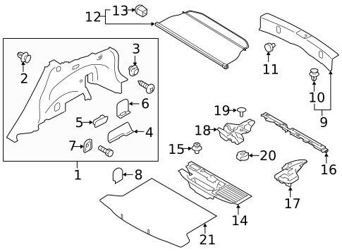 Interior Trim - Rear Body for 2014 Subaru XV Crosstrek #0