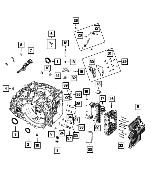 52854578AA - 948TE; 9-Speed; Automatic Transmission: Manual Valve Lever Seal for Mopar Image
