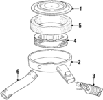 53006241 - Engine: Inlet Tube for Dodge: B150, B250, B350, D150, D250, D350, Ramcharger, W150, W250, W350 Image