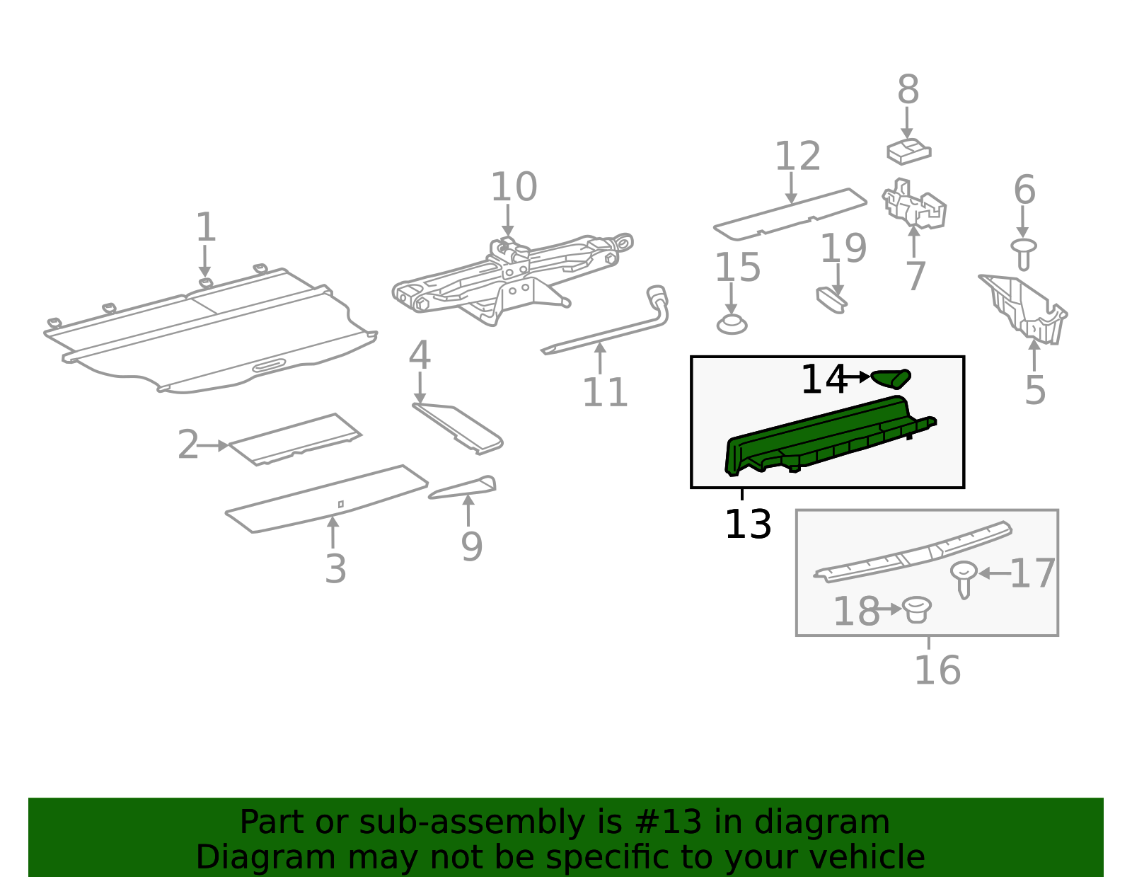64993-48090 - Trunk Floor Storage Box - OEM Genuine Toyota Parts