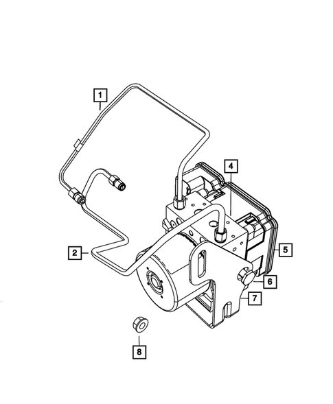 Hydraulic Control Unit, Brake Tubes and Hoses for 2014 Jeep Grand Cherokee #0