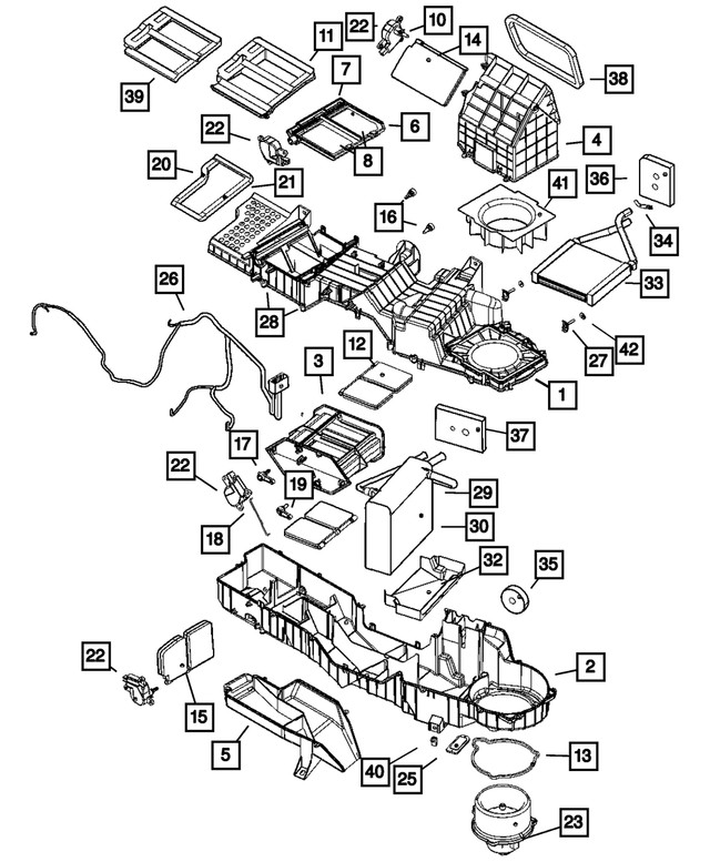 68004232AA - Air Conditioning &amp; Heater: A/c And Heater Door Kit for Mopar Image image