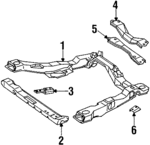 10117774 - Suspension: Front Crossmember for Buick: Century, Skylark | Chevrolet: Celebrity | Oldsmobile: Cutlass Ciera, Cutlass Cruiser, Silhouette | Pontiac: 6000 Image