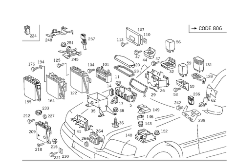 Apparatus Case and Control Units for 1999 Mercedes-Benz C280 #0