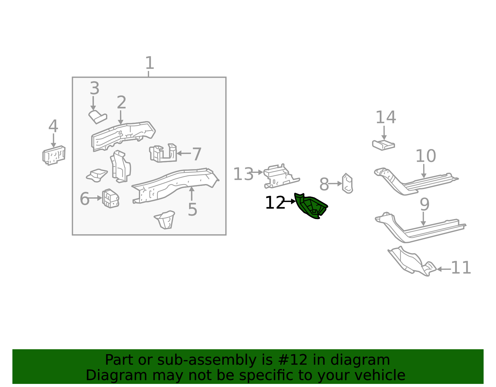 Genuine Toyota Camry Engine Torque Strut Mount – 2007-2011 – OEM 12309-28161