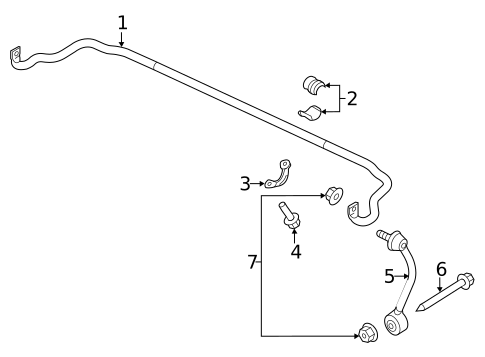 Stabilizer Bar & Components for 2021 Porsche Panamera #6