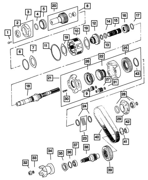 Gear Train for 2002 Jeep Liberty #0