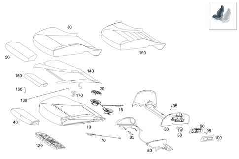 Right Seat for 2021 Mercedes-Benz GLC43 AMG #0