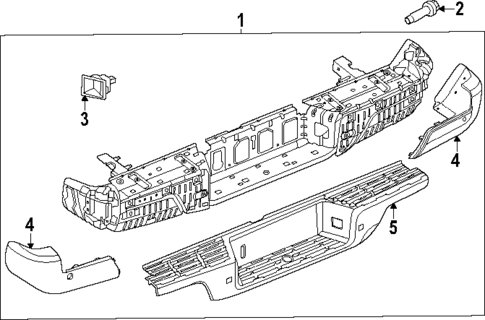 Bumper & Components - Rear for 2022 Nissan Frontier #0