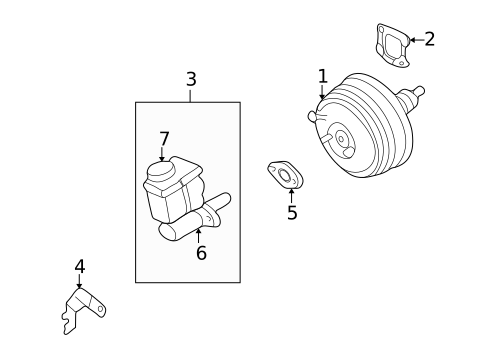 Master Cylinder - Components On Dash Panel for 1997 Mazda Millenia #0