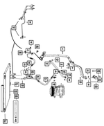 56021384 - Air Conditioners and Heaters: Clip for Chrysler: Aspen, PT Cruiser | Dodge: Dakota, Durango, Nitro, Ram 1500, Ram 2500, Ram 3500 | Jeep: Grand Cherokee, Liberty, Wrangler | Ram: 1500, 2500, 3500, Dakota Image
