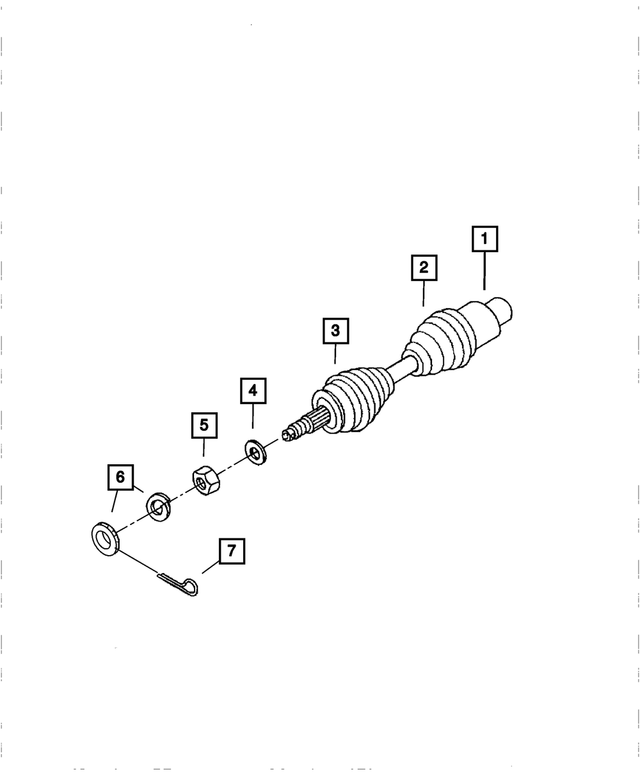 5072214AA - Front Suspension &amp; Drive: Axle Half Shaft, Right Or Left for Mopar Image