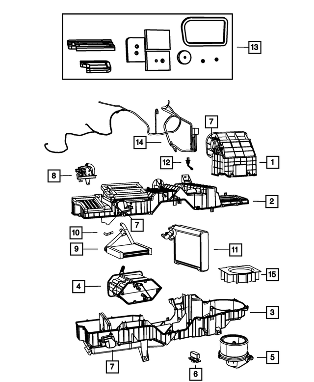 68004226AB - Air Conditioning &amp; Heater: Air Inlet Housing for Mopar Image