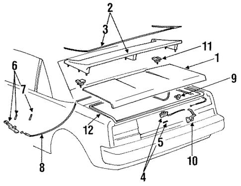 Trunk for 1987 Toyota MR2 #0