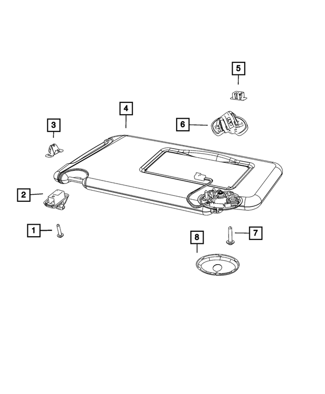 5108235AE - Interior Trim: Sunvisor Bracket, Left for Mopar Image