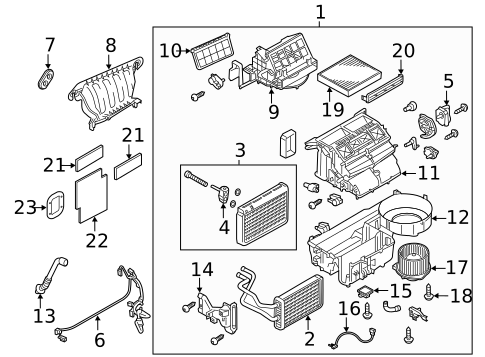 Evaporator & Heater Components for 2019 Mitsubishi Outlander
