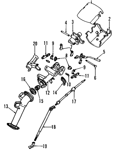Steering Column for 1996 Toyota Previa #0