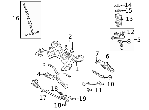 Rear Suspension for 2004 Mitsubishi Montero #1