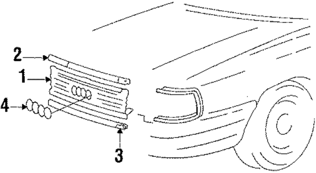 443853655A01C - Body: Grille for Audi Image
