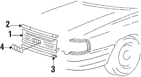 Grille & Components for 1988 Audi 5000 #0