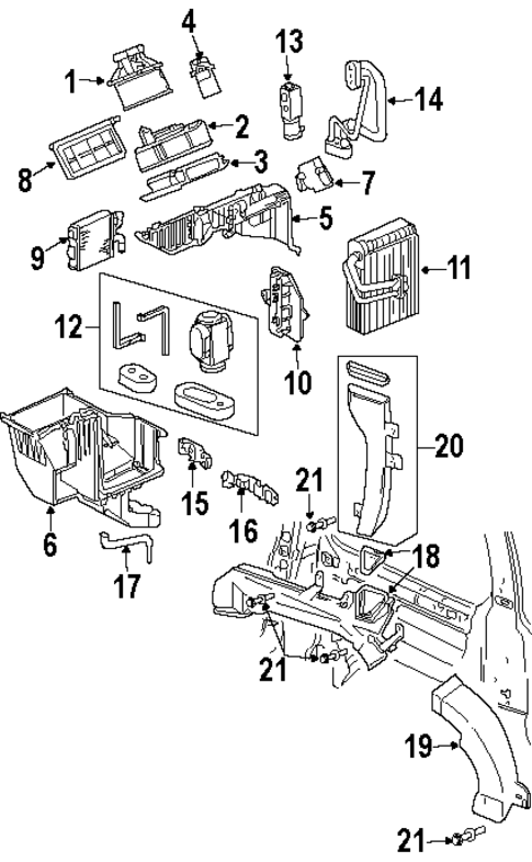 Auxiliary Heater & AC for 2003 Oldsmobile Silhouette #0