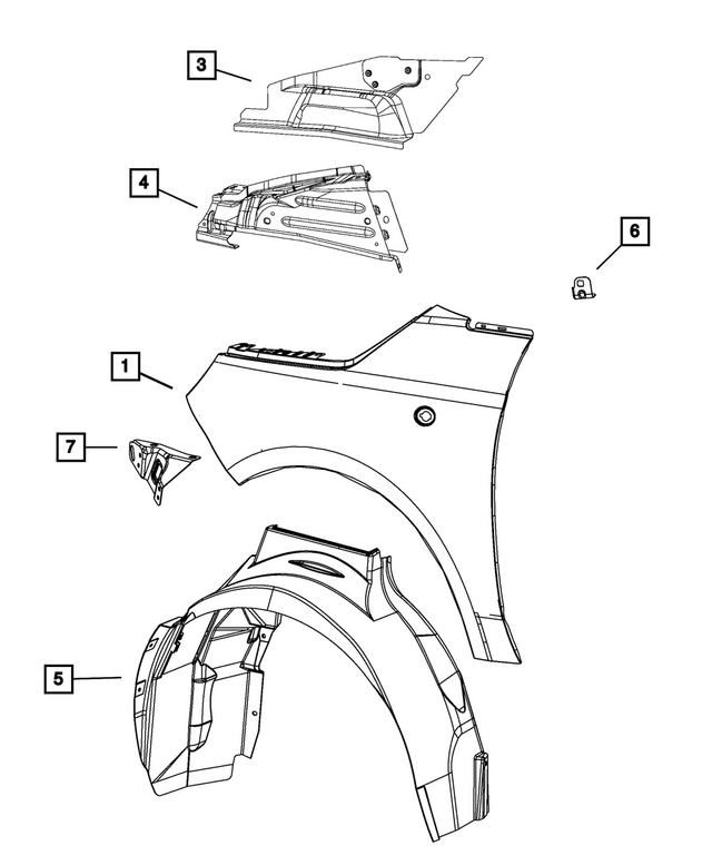 68070523AA - Body Sheet Metal Except Doors: Fender Mounting Rear Bracket, Left for Mopar Image
