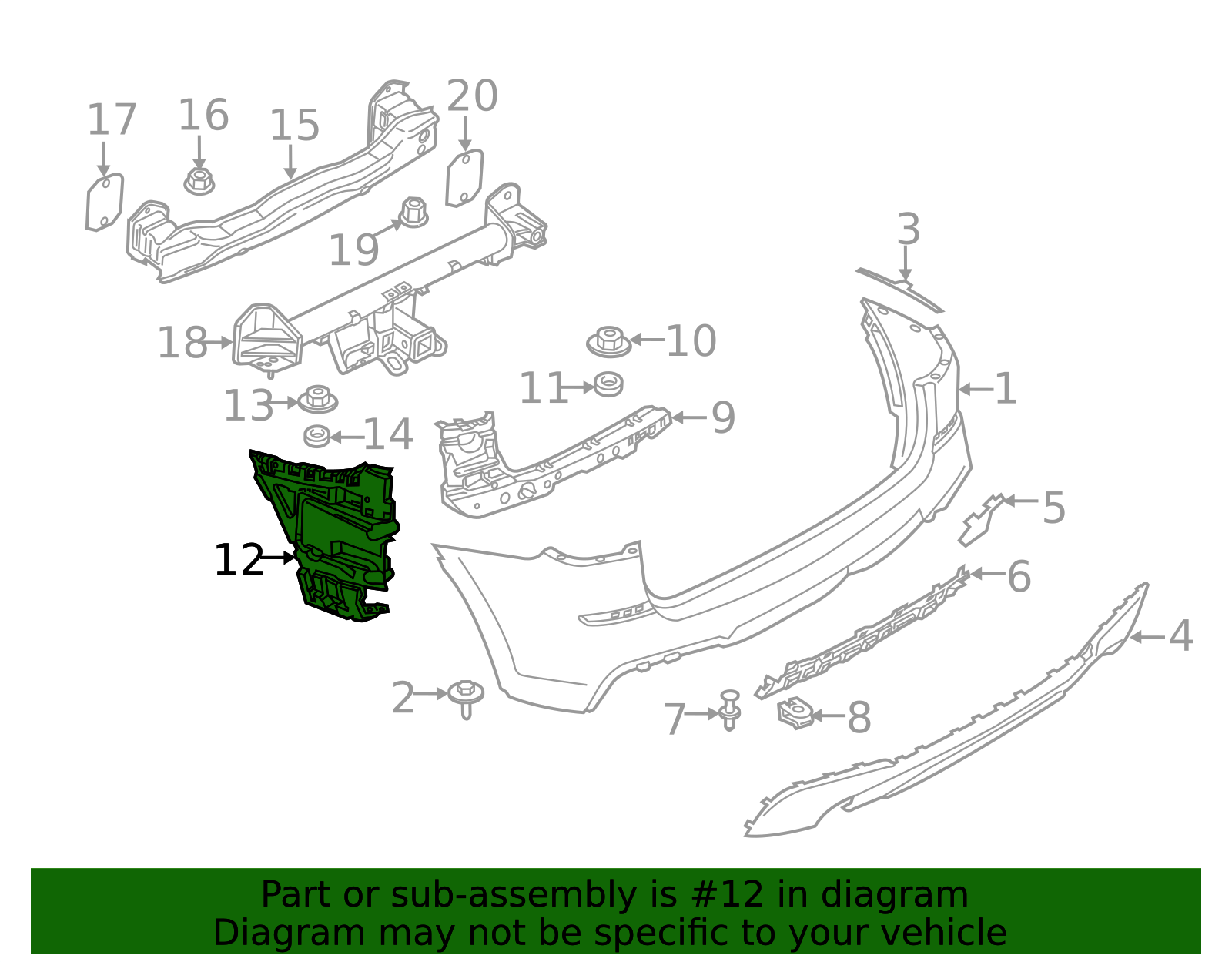 51-12-7-498-520 - Guide Bumper Right 511271 | Buy BMW Parts Now