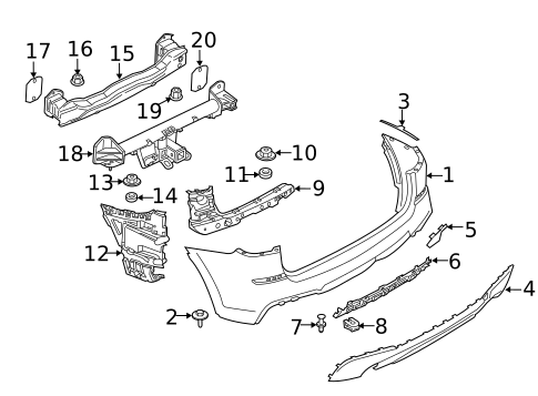 Bumper & Components - Rear for 2019 BMW X3 #1