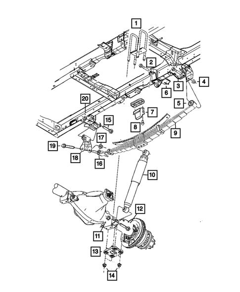 Rear Suspension and Cradle for 2018 Ram 3500 #2