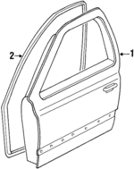 1HM831051S - Body: Door Shell for Volkswagen: Golf, Jetta Image
