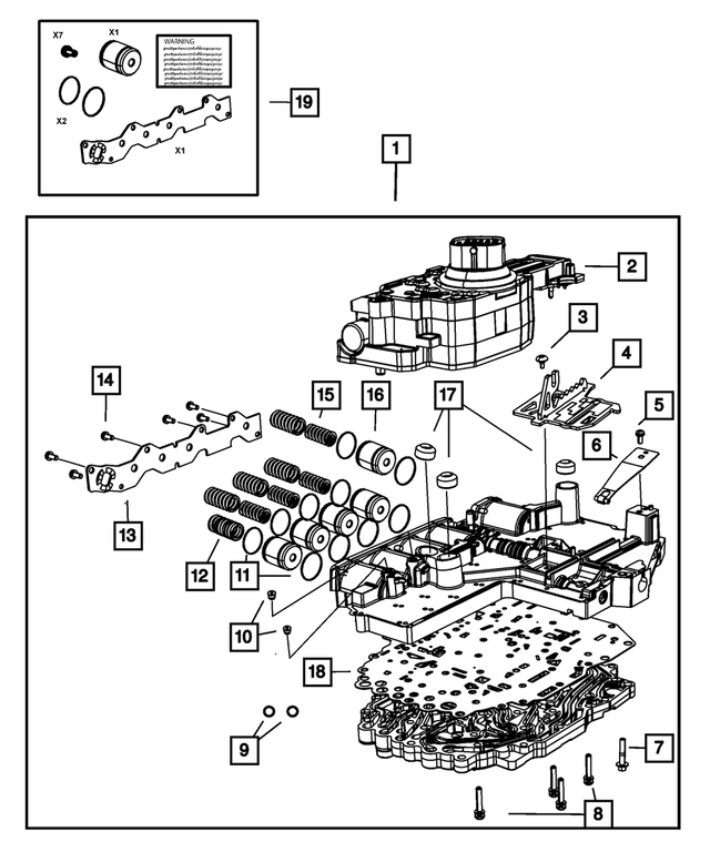 R5166834AF - 545RFE; 5-Speed; Automatic Transmission: Valve Body Assembly, Remanufactured for Mopar Image image