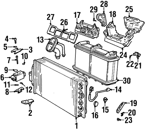 Evaporator & Heater Components for 1991 BMW 850i #0